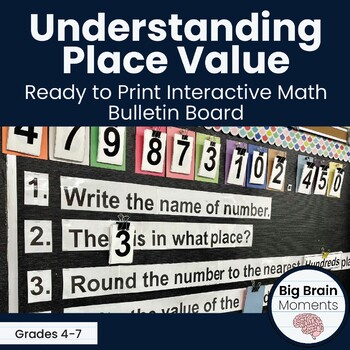 Preview of Place Value Interactive Math Warm-Up Bulletin Board
