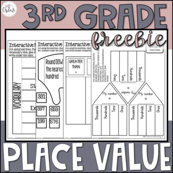 Preview of 3rd Grade Math Place Value Interactive Notebook Freebie