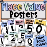 Place Value Interactive Posters and Charts - Calm Boho Col