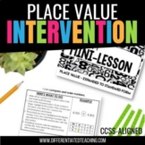 Place Value Intervention: worksheets, activities, strategy