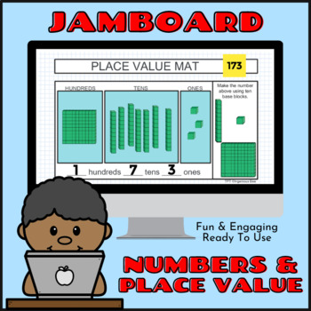Preview of Numbers & Place Value: Digital Google JamBoard Activity! Ones, tens, hundreds!