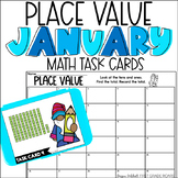 Place Value January Task Card Activity Math Centers, Scoot