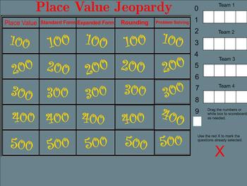 Preview of Place Value Jeopardy - Smartboard