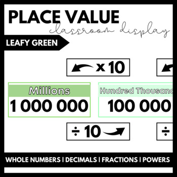 Preview of Place Value - Leafy Green Display