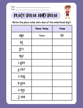 Preview of Place Value Learning Packet