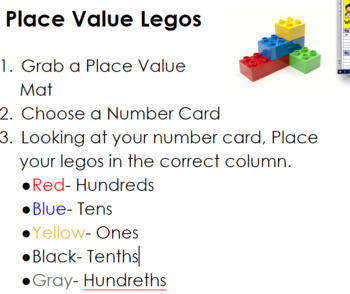 Preview of Place Value Legos 