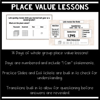 Preview of Place Value Lessons for Third Grade- 14 Days 