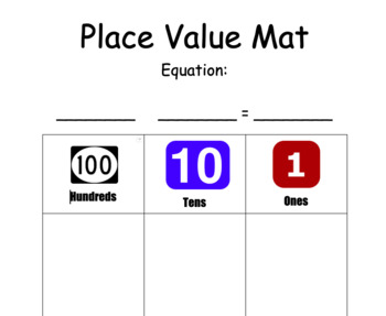 Preview of Place Value Mat 