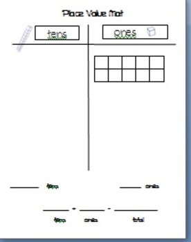 Preview of Place Value Mat - tens and ones