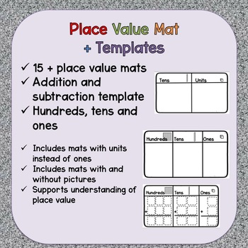 Preview of Place Value Mat with Addition and Subtraction Template