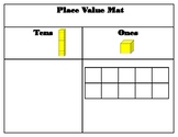 Place Value Mat with Tens and Ones and 2 Interactive Place