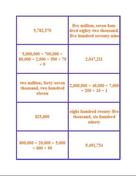 Preview of Place Value Match-Up