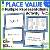 Place Value Multiple Representations Matching Activity Tas