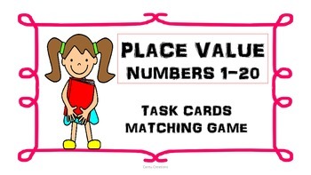 Preview of Place Value Matching Game (Numbers 1-20)
