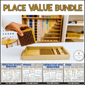 Preview of Place Value Math Bundle Addition & Subtraction Operation Cards