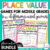 Place Value Math Centers 6 Math Centers for Middle Grades