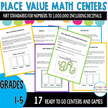 Preview of Place Value Math Centers and Games