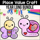 54 Place Value Math Crafts YEARLONG Bundle + Bulletin Boar