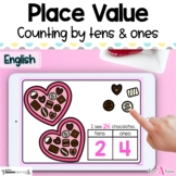 Place Value Counting by 10s & 1s | BOOM CARDS | Distance Learning