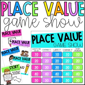 Preview of Place Value Math Game | Place Value Review Game | Place Value Test Prep