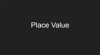 Preview of Place Value Math Interactive Slide