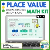 Place Value Math Kit Google Classroom™ Digital Guided Less