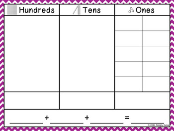 Preview of Place Value Math Mats - Hundreds, Tens, & Ones - Expanded Form