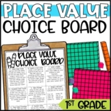 Place Value Math Menu or Choice Board for 1st Grade