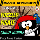 Place Value Math Mystery Differentiated GRADE Bundle (1st 