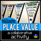 Place Value Math Pennant Activity (with decimals)