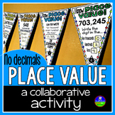 Place Value Math Pennant Activity (no decimals)