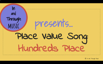 Preview of Place Value Math Sol/Mi/La Song:  Hundreds Place (includes singalong tracks!)