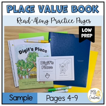 Preview of Place Value - Math Storybook and Worksheets - Digit's Place Book FREEBIE