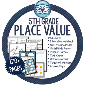 Preview of Place Value Math Unit Grade 5 Bundle