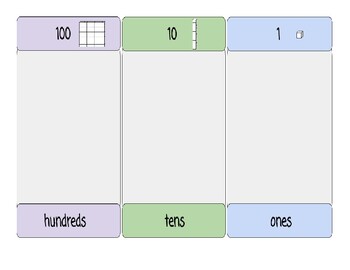 Preview of Place Value Mats - Soft Colors - up to 100s