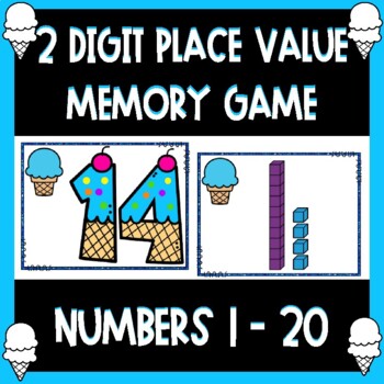 Preview of Place Value Memory Game: Base Ten Place Value Game for Numbers 1-20