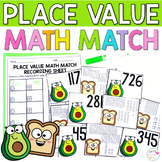 Place Value Memory Match Math Game Center Activity