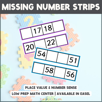 Preview of Place Value - Missing Numbers to 100 - Number Sense Math Center