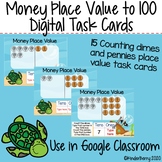 Place Value Money Coins Digital Task Cards {Distance Learn