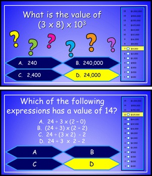 trivia questions millionaire 5th grader excel