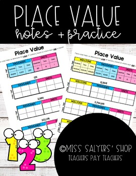 Preview of Place Value Notes & Practice
