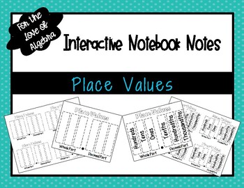 Preview of Place Value Notes (GSE Foundations of Algebra)
