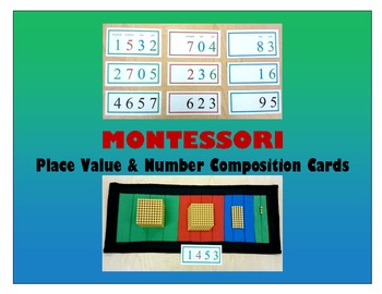 Preview of Place Value & Number Composition Cards  {Montessori}