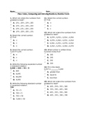 Place Value, Number Forms, Comapare and Order Numbers Test