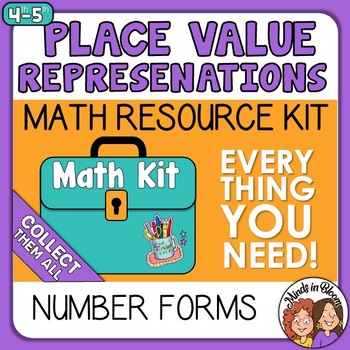 Preview of Place Value Number Forms Expanded Notation, Standard, Word Form Math Kit