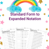 Place Value Number Forms Expanded Notation, Standard, Word
