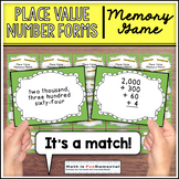 Place Value Number Forms Memory Match Game