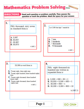 Preview of Place Value, Number Forms, Rounding, and Comparing Assessment