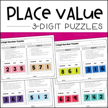 Preview of Place Value Enrichment - 3-digit Number Puzzles