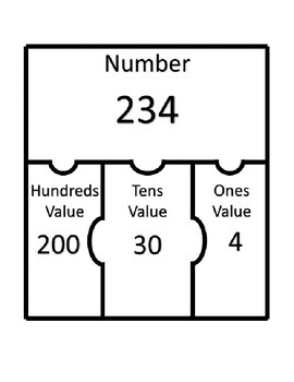 Place Value Number Value Puzzle Activity by Teaching Starts Here